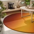 thumbnail image 3 of Round Area Rugs 7Ft, Burnt Orange Yellow Ombre Non-Slip Washable Circle Rugs Carpet, Modern Art Abstract Aesthetics Indoor Outdoor Rug Floor Mats Throw Runner for Bedroom Living Room Bathroom, 3 of 8