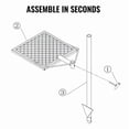 thumbnail image 4 of Swivel Campfire Grill, Fire Pit Grill Grate over Fire Pits, Heavy Duty Steel Grill Grates, 360° Adjustable Open Fire Outdoor Cooking Equipment, Portable Camp Fire Racks for Camping Outdoor BBQ, 4 of 6