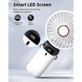 thumbnail image 4 of Ventilador portátil Koonie con base de 8 horas y 5 velocidades color blanco, 4 of 6