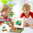 thumbnail image 2 of XFGOU Wooden building toy Toys and Hobbies Wooden Block Card Set Pieces Puzzle Learning Toys For Kids 4 To 8 Years Educational For Kids 4 5 6 Building & Construction Toys, 2 of 8