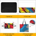 thumbnail image 4 of Color Wave Point Geometry Waterproof Picnic Blanket with Foldable Zipper, Suitable for Outdoor Use, Suitable for Travel, Camping, Beaches, Parks, Grasslands, Picnic Blanket Accessories, 4 of 8