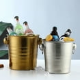 thumbnail image 4 of 3 Qt Stainless Steel Ice Bucket - Double Wall Champagne & Cooler with Handles, Sleek Metal Beverage Chiller for Home Bars, Parties & Entertaining, 4 of 4
