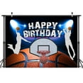 thumbnail image 2 of Happy Birthday Backdrop Basketball Photo Backdrop Teenager Children Birthday Backdrop Background Basketball Theme Birthday Party Photograph Backdrop 6X4FT, 2 of 5