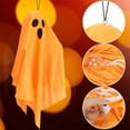 thumbnail image 6 of Gustave Halloween Light up Hanging Ghost 2Pcs 20" Battery Powered Cute Flying Ghost Decoration Lights for Indoor Outdoor Outside Front Yard Garden Party Decor - Orange/White, 6 of 8