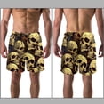 thumbnail image 3 of luoweisi Men's Beach Shorts Quick Dry Swim Trunks with Mesh Lining Skull L, 3 of 5