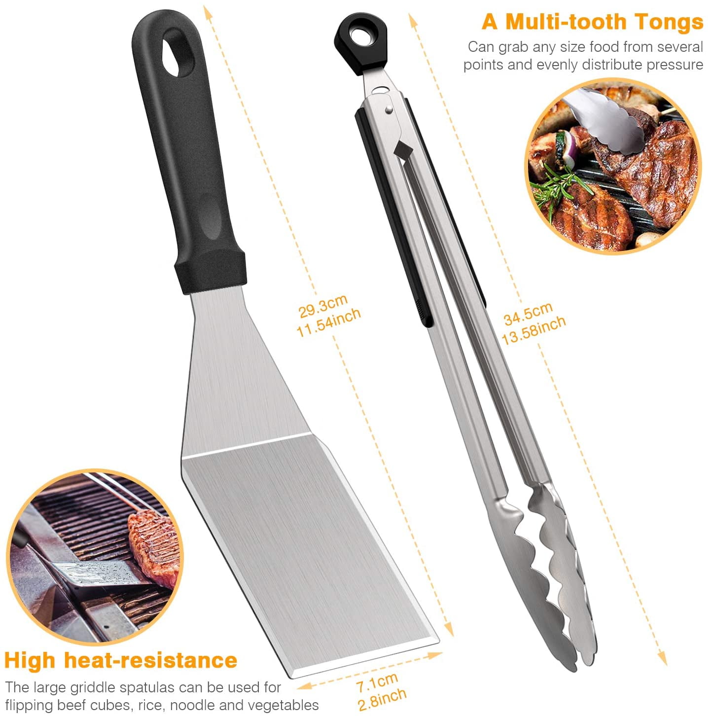 Morole Griddle Accessories Kit for Blackstone and Camp Chef, 22 Pcs Exclusive Griddle Tools Spatulas Set, Perfect Flat Top Grill Accessories Kit with Spatula, Grill Scraper, Knife, Bottle, Tong, Fork