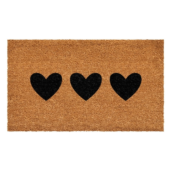 Calloway Mills Trio Hearts Doormat, 24" x 36"