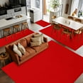 thumbnail image 5 of Christmas Red Area Rugs 3x5 for Living Room, Farmhouse Solid Red Color Modern Art Non Slip Washable Rug Runner, Low Pile Indoor Floor Carpet Mat Bathroom Rugs for Bedroom, Kids Room, 5 of 9