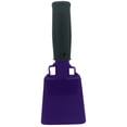 thumbnail image 1 of 6.1 inch Purple Bell Black Handle Cowbell with Stick Grip Handle Used for Cheering at Sporting Events - Cow Bell by Stewart Tradingâ?¢, 1 of 3