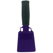 6.1 inch Purple Bell Black Handle Cowbell with Stick Grip Handle Used for Cheering at Sporting Events - Cow Bell by Stewart Tradingâ?¢
