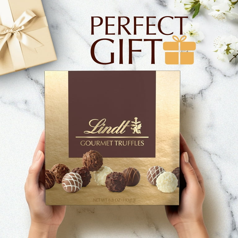 Lindt Gourmet Truffles Assorted Chocolate Candy, Gift Box, 6.8 oz