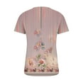 thumbnail image 5 of Aloohaidyvio Tops,Womens Summer Tops V Neck T Shirts Printed Tops Button Loose Casual Tshirts, 5 of 5