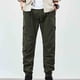 thumbnail image 1 of Pantalones largos de moda para hombre, casuales, de color sólido, con bolsillos y cremallera, cintura elástica, de poliéster., 1 of 7