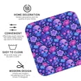 thumbnail image 3 of Vsdgher blue Skull purple flower1 Leather Coasters for Drinks, Durable Drink Coasters 4 Set for Tabletop Protection, Luxurious Home Décor and Housewarming Gift ( {designName})Square, 3 of 6