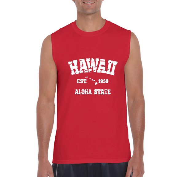 Normal is Boring - Men's Graphic T-Shirt Sleeveless, up to Men Size 3XL - Hawaii