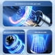thumbnail image 4 of Ventilador Torre Escritorio USB Recargable 90 Soporte Giratorio Mini () Azul, 4 of 9