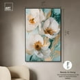 thumbnail image 5 of White Blooms with Golden Grace Canvas Pastel Floral Art by Art Remedy, Black Frame, 36" x 54", 5 of 7
