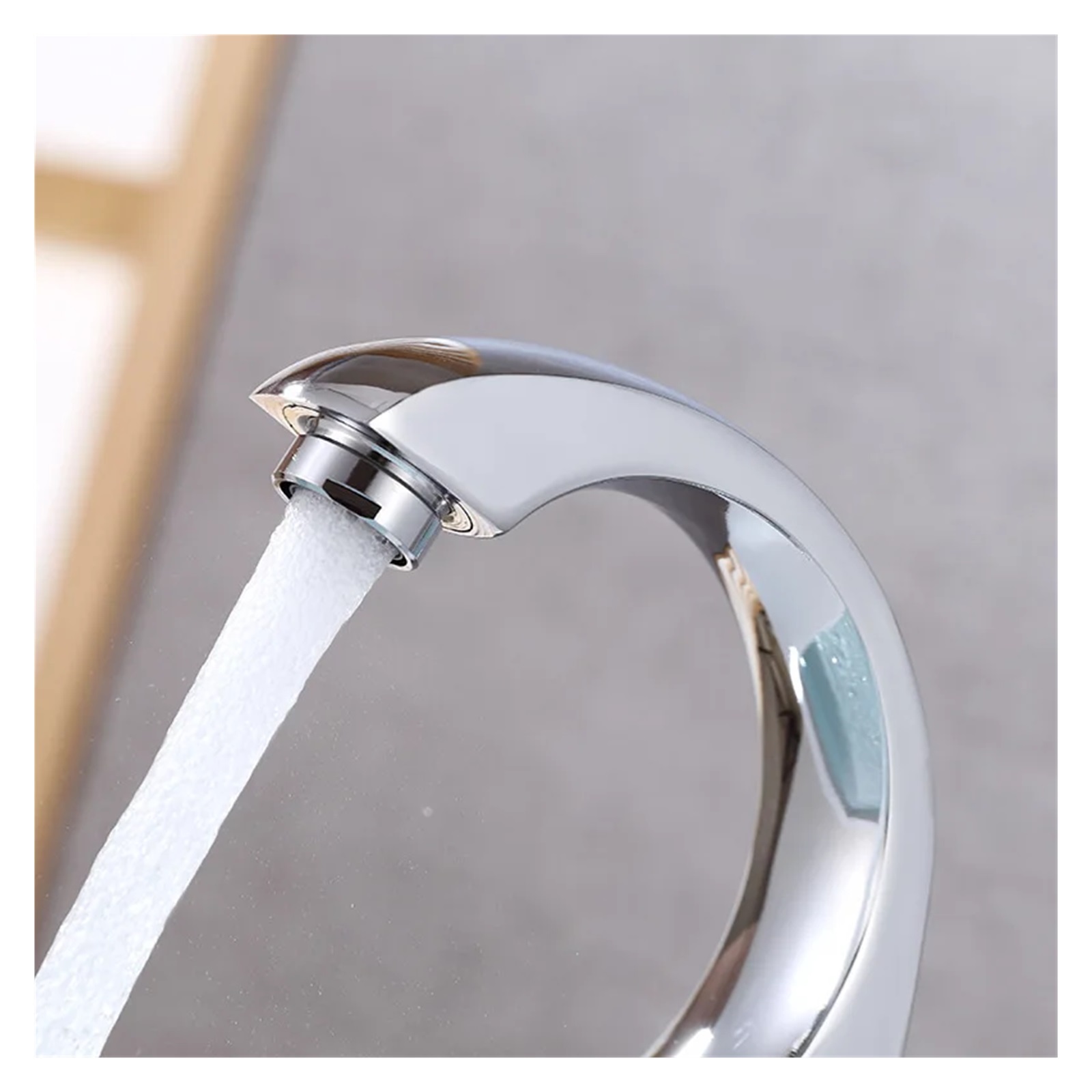 Only Cold Basin Faucet, Zinc Alloy Bathroom Water Faucet, Deck Mounted Basin Sink Water Taps, Chrome Kitchen Accessories