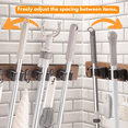 thumbnail image 6 of FINDAMAZE  Wall-Mounted Mop & Broom Organizer with 1 Slot 1 Hook（x3)- Heavy Duty Tool Rack for Garage, Laundry Room, Kitchen - Space Saving Home Wall Holder, 6 of 9