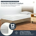 thumbnail image 2 of Oliver & Smith 12 Inch Twin XL Mattress - High Density & Premium Comfort Cold Foam - Bonnell Coil Springs - Hybrid Mattress Twin XL - Medium Firm, 2 of 6