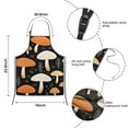 thumbnail image 3 of Colorful Mushroom Plant Black Pattern Kids Aprons for Girls and Boys,Adjustable Neck Strap Toddler Aprons for Kids Cooking Baking, 3 of 6