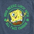 thumbnail image 3 of SpongeBob SquarePants - Who Needs Luck With This Charm St. Patrick's Day - Men's Short Sleeve Graphic T-Shirt, 3 of 6
