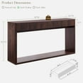 thumbnail image 3 of OKD 63 Inch Fluted Long Console Table for Entryway, Modern Entryway Table with 2 Large Drawers,Farmhouse Sofa Table Behind Couch for Living Room, Hallway, Dark Walnut, 3 of 7