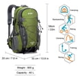 thumbnail image 4 of Mochila de Senderismo Diamond Candy Impermeable de 40L para Hombre y Mujer, 4 of 6