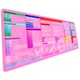 thumbnail image 1 of Alfombrilla de ratón iEZZone Excel, teclas de acceso directo, XL, rosa, resistente al agua, 1 of 7