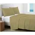 thumbnail image 2 of A1HC 100% Organic Cotton Flat Sheet 300 TC, Wrinkle Resistant Soft Lustrous Sateen Weave Sheets, Full 105" x 90", Sand, 2 of 7