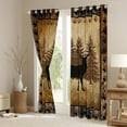 thumbnail image 3 of Homewish Safari Deer Blackout Curtains Set of 2 (52x84 Each) For Female Men Adults,Rustic Cabin Window Curtains,Jungle Animal Curtains and Drapes,Lightweight Room Decor, 3 of 6