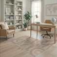 thumbnail image 2 of ODIKA 4'x6' Greige Modern Geometric Arches Washable Area Rug Contemporary Abstract Curved Motifs with Layered Stain Resistant, Low Pile, Easy Care for Dorm Room, Small Living, 2 of 7