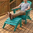 thumbnail image 6 of Folding Adirondack Ottoman HDPE Outdoor Adirondack Chair Footrest for Outside Indoor,19.7in W,Aqua, 6 of 7
