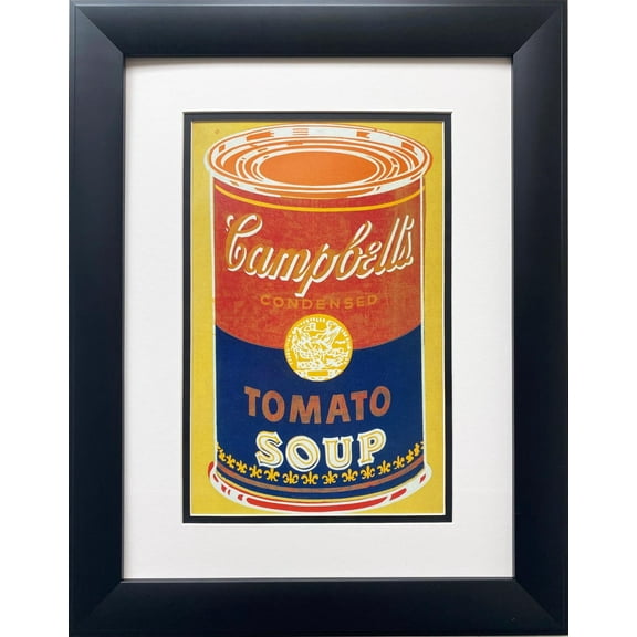 Andy Warhol "Campbell's Soup Can" (yellow/blue) CUSTOM FRAMED Pop Art Generic