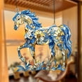 thumbnail image 4 of SLYNSHome Multicolor Horses Sun Catcher Colorful Stained Glass Plastic Window Hanging Suncatcher Birthday Gifts for Women Men, 4 of 6