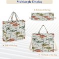 thumbnail image 6 of FORMRS Womens Corduroy Tote Bag Crossbody Shoulder Purse Handbag with Detachable Strap, Abstract Fish Pattern, 6 of 7
