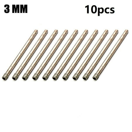 

BCLONG 10Pc 0.8-4mm Rotary Diamond Burr Core Drill Bit Engraving 2.35mm For Glass Tile