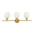 thumbnail image 3 of Gene 3 light Brass and Frosted white glass Wall sconce, 3 of 3