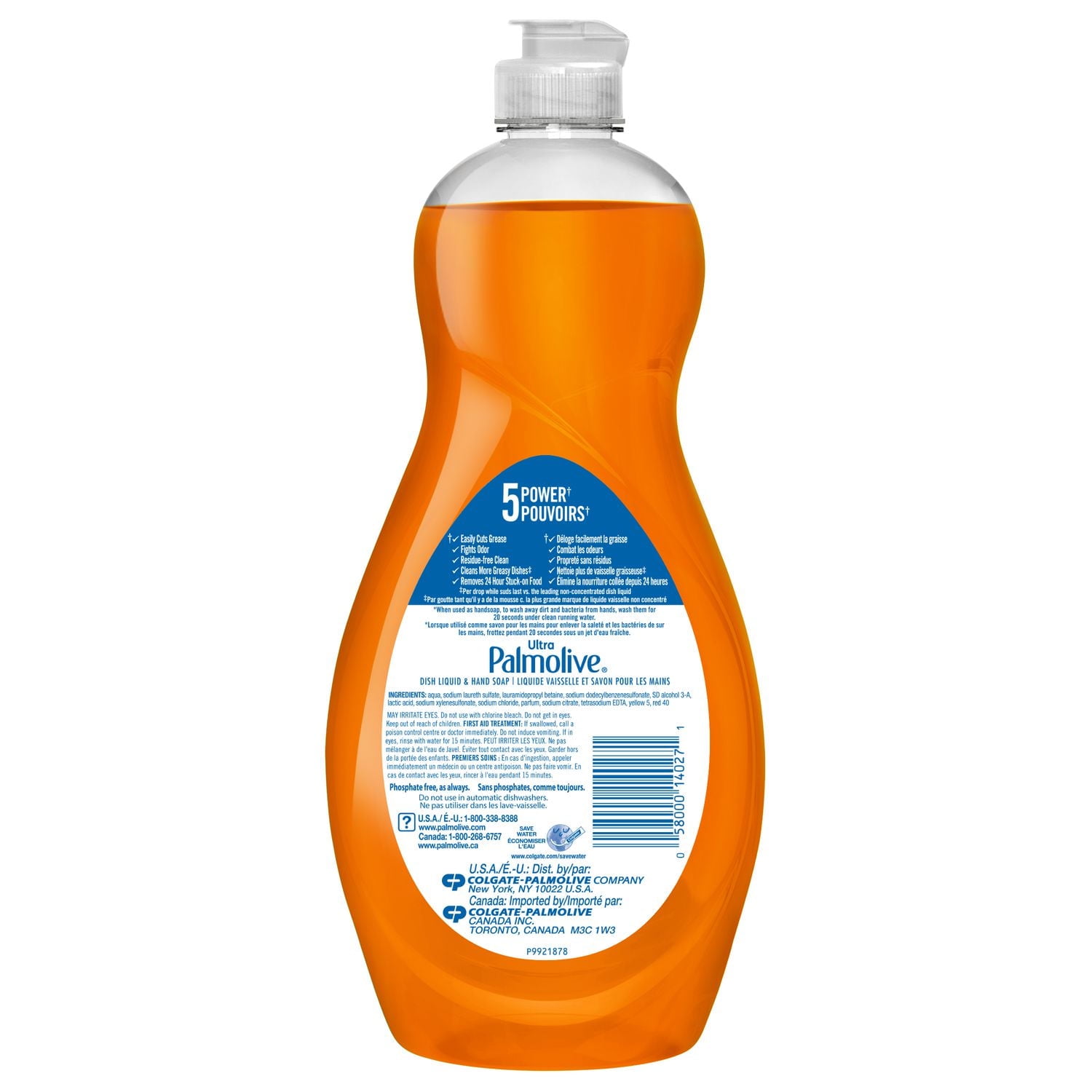 Savon à vaisselle liquide Palmolive Ultra Parfum d’orange et d’agrumes 591ml