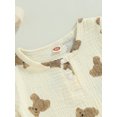 thumbnail image 5 of nvzhuang Baby Boy Girls Summer Jumpsuit Casual Bear Print Round Neck Short Sleeve Romper for Toddler Newborn, 5 of 7