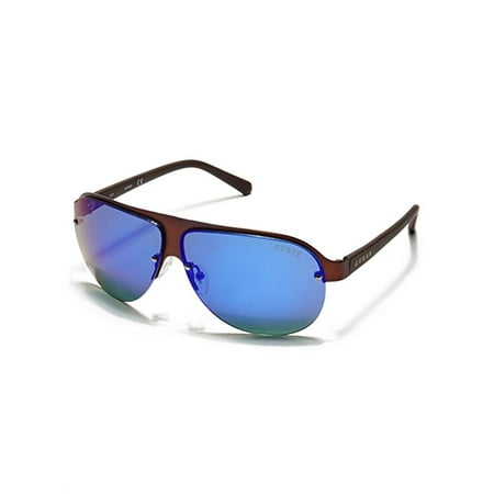 GUESS Factory Men's Rimless 3D Shield Sunglasses