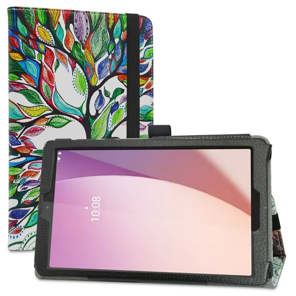 Labanema Compatible with Lenovo Tab M8 4th Gen Case,PU Leather Folio 2-folding Stand Cover for Lenovo Tab M8 (4th Gen)/Lenovo Tab M8 Gen 4 TB-300FU 8" Tablet,Love Tree