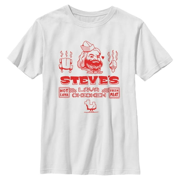 Boy's A Minecraft Movie Steve Lava Chicken Graphic T-Shirt