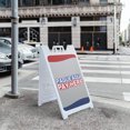 thumbnail image 5 of Pague Aqui  24" x 36" Double Sided A-Frame Sidewalk Sign, Includes 2 Plastic Inserts | Foldable Portable White Signicade Sandwich Board Signs, 5 of 5