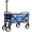 Blue Flower, variant on NIGSQJB Foldable Beach Wagon Cart with Strapping System & 6" All Terrain Wheels, 225lbs Capacity Collapsible Utility Wagon Grocery Cart for Camping Shopping Sports Gardeing Fishing, Blue Vertical