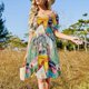 thumbnail image 4 of Vestido de manga corta de los años 50, ropa de mujer, vestido de verano para mujer 2025, vestidos para mujer 2025, vestido de verano holgado, 4 of 7