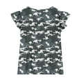 thumbnail image 4 of Spazoro Toddler Girls T-shirts, Casual Summer Printed Crewneck Short Sleeve Tops Tee Dark Gray Size 8 T, 4 of 8