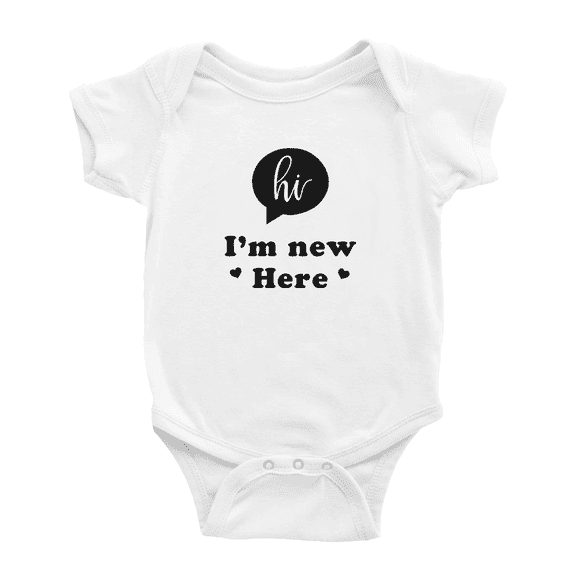 Hi I'm New Here Cute Baby Jumpsuits Newborn ClothesBoy Girl Unisex