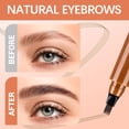thumbnail image 5 of Microblading Eyebrow Pen with 4 Fork Tips, Waterproof Microblading Eyebrow Pencil for 3D Realistic Brow, Create Natural Hair-Like Brow Last All-Day, Eye Brow Pencils for Women -Light Brown, 5 of 6