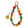 thumbnail image 2 of Llavero navideño con cuentas para llave de coche, regalo para mujer, adorno colgante de moda Estrella dorada, 2 of 9